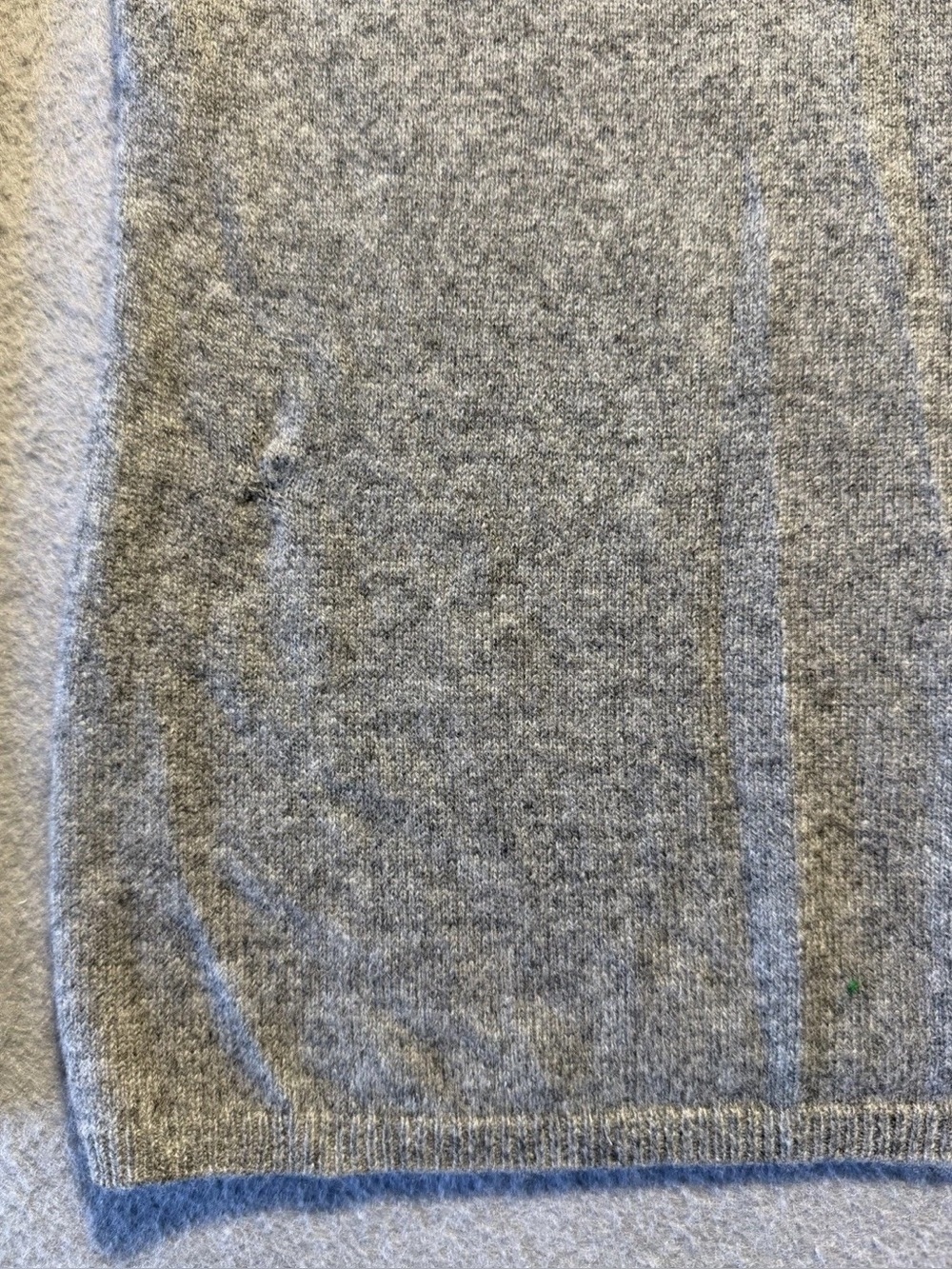 Simply Cashmere Women’s 100% Cashmere Sweater Large Gray Crewneck Knit Pullover - Picture 4 of 5